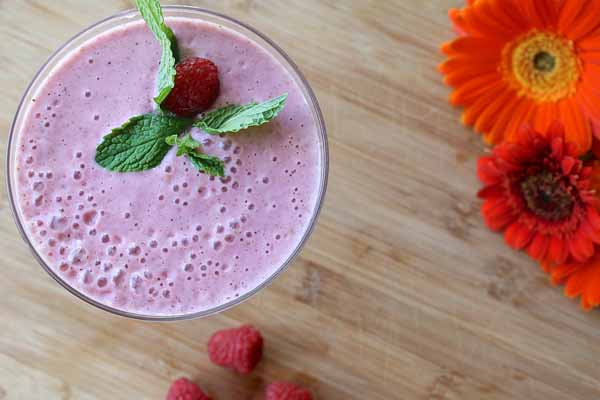 Vanilla Yogurt And Blueberry Smoothie