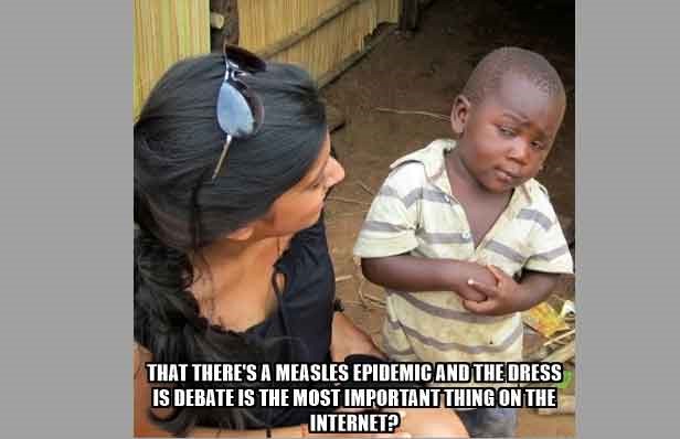 measles epidemic and dress