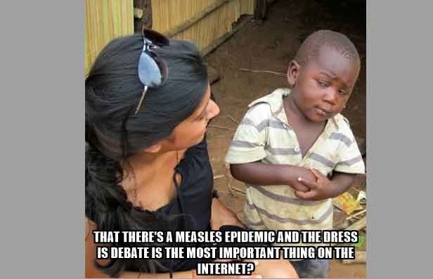 measles epidemic and dress 