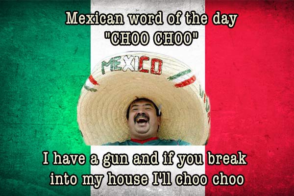 mexican word of the day choo choo